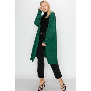 NWOT Long Line Open Cardigan w/Pockets